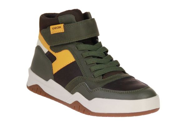 Geox Perth Groen Hoge Sneaker  (J367RF-C0966) - Schoenen Caramel (Sint-Job-in-’t-Goor)