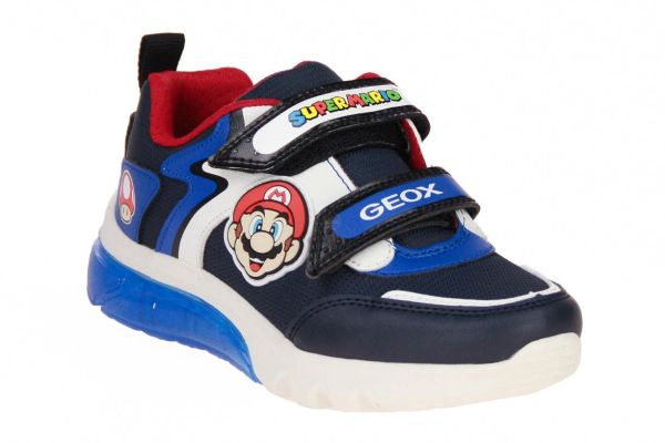 Geox Super Mario Sneaker Blauw  (J46LBI-C4226) - Schoenen Caramel (Sint-Job-in-’t-Goor)