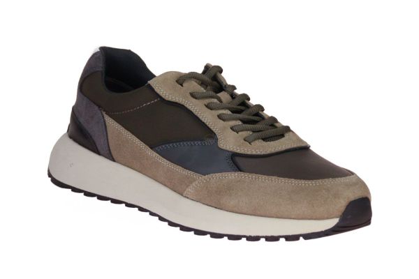 Geox Volpiano Kaki Schoen  (U46GCA) - Schoenen Caramel (Sint-Job-in-’t-Goor)