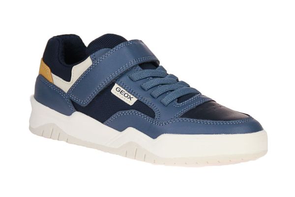 Geox J Perth Blauwe Sneaker  (J367RE-C4277) - Schoenen Caramel (Sint-Job-in-’t-Goor)