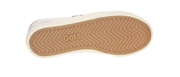 Gola Rally High Wit-Lila Sneaker  (CLB503) - Schoenen Caramel (Sint-Job-in-’t-Goor)