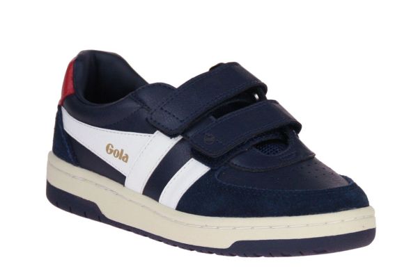 Gola Hawk Strap Blauw-Witte Sneaker  (CKA336 EW) - Schoenen Caramel (Sint-Job-in-’t-Goor)