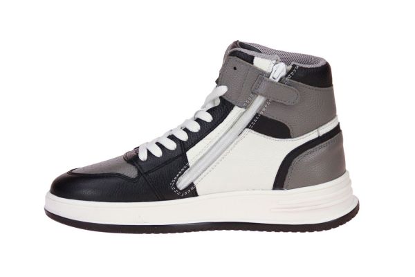 Hip Grijs-Zwarte Hoge Sneaker  (H1012-18CO-EC) - Schoenen Caramel (Sint-Job-in-’t-Goor)