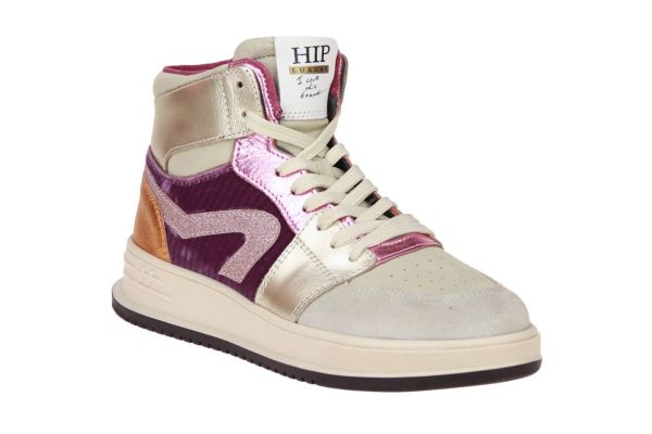 Hip Goud Hoge Sneaker  (H1012-96CO-GC) - Schoenen Caramel (Sint-Job-in-’t-Goor)