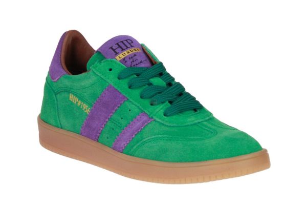 Hip Groen-Paarse Sneaker  (H1511 GREEN) - Schoenen Caramel (Sint-Job-in-’t-Goor)