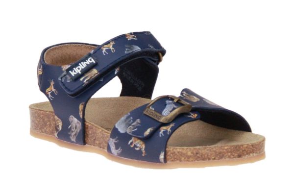 Kipling Safari Sandaal Blauw  (SAFARI2 NAVY) - Schoenen Caramel (Sint-Job-in-’t-Goor)