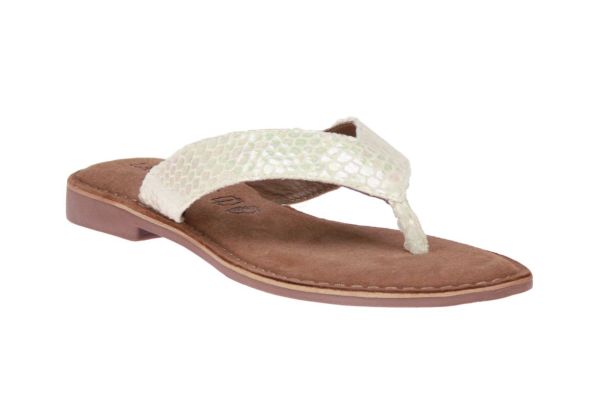 Lazamani Teenslipper Offwhite  (75478 OFFWHITE) - Schoenen Caramel (Sint-Job-in-’t-Goor)