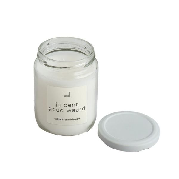 Leeff Jar Candle L 'Jij Bent Goud Waard'  (18616) - Schoenen Caramel (Sint-Job-in-’t-Goor)