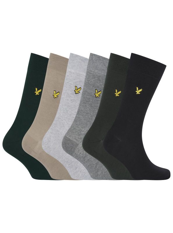 Lyle & Scott Victor Giftpack 6 Socks  (SK-BOX-010-5715) - Schoenen Caramel (Sint-Job-in-’t-Goor)