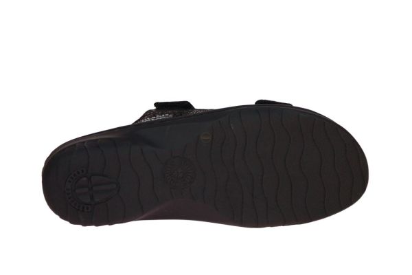 Mephisto Mobils Ergonomic Geva Zwarte Slipper Uitneembaar Voetbed  (GEVA-27800) - Schoenen Caramel (Sint-Job-in-’t-Goor)