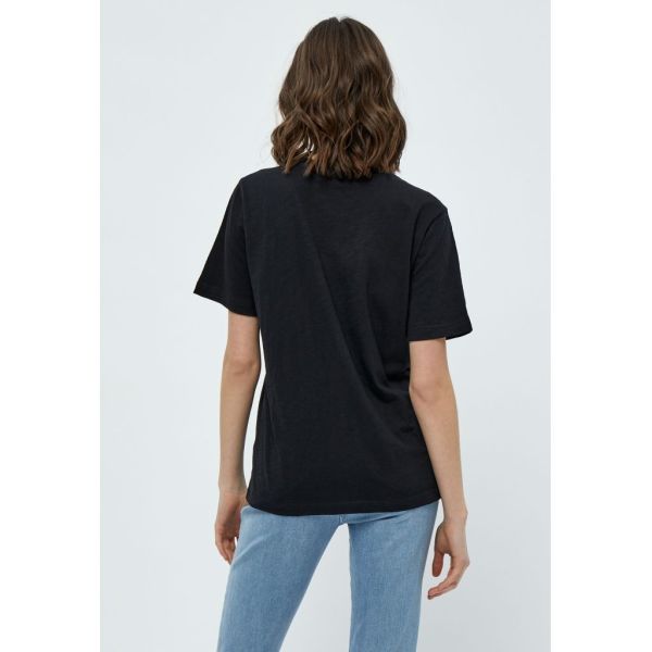 Minus Leti V-Neck T-Shirt Black  (MI4658-100) - Schoenen Caramel (Sint-Job-in-’t-Goor)