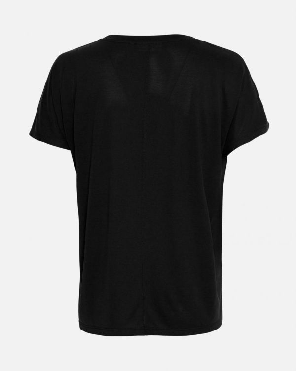 MSCH Fenya V-Neck T-Shirt Black  (18167-BLACK) - Schoenen Caramel (Sint-Job-in-’t-Goor)