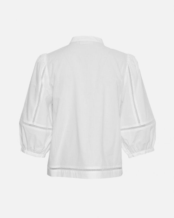 MSCH Erendia 2/4 Shirt Bright White  (18398 BRIGHT WHITE) - Schoenen Caramel (Sint-Job-in-’t-Goor)