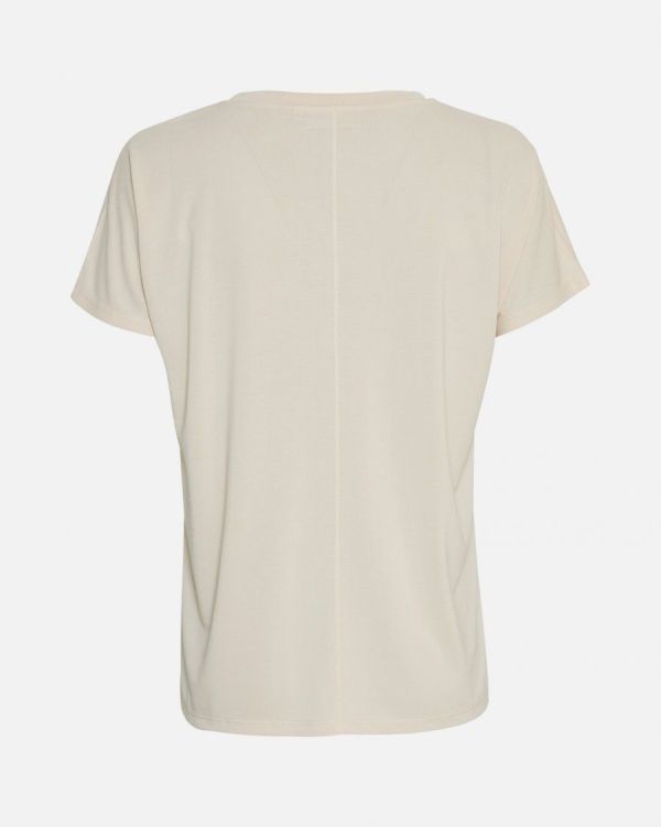 MSCH Fenya V-Neck T-Shirt Oatmeal  (18167-OATMEAL) - Schoenen Caramel (Sint-Job-in-’t-Goor)