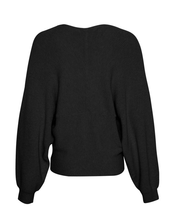 MSCH Zinelle Rachelle Wrap Pullover Black  (18192ZWART) - Schoenen Caramel (Sint-Job-in-’t-Goor)