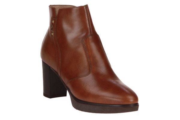 Nero Giardini Cognac Enkellaars  (I411200D-400) - Schoenen Caramel (Sint-Job-in-’t-Goor)