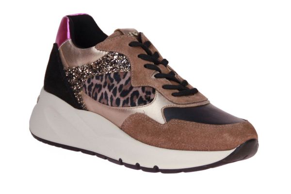 Nero Giardini Cognac Sneaker Leopard  (I411531D-442) - Schoenen Caramel (Sint-Job-in-’t-Goor)