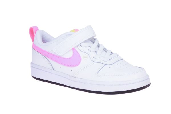 Nike Court Borough Low 2 Wit-Roze Sneaker  (BQ5451) - Schoenen Caramel (Sint-Job-in-’t-Goor)