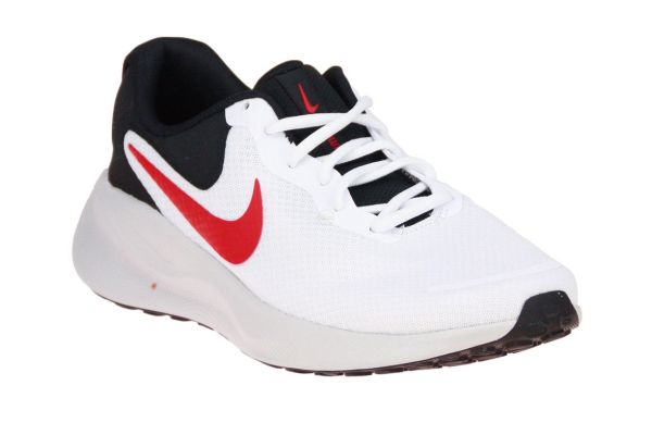 Nike Revolution 7 Sneaker Wit-Rood  (FB2207-102) - Schoenen Caramel (Sint-Job-in-’t-Goor)