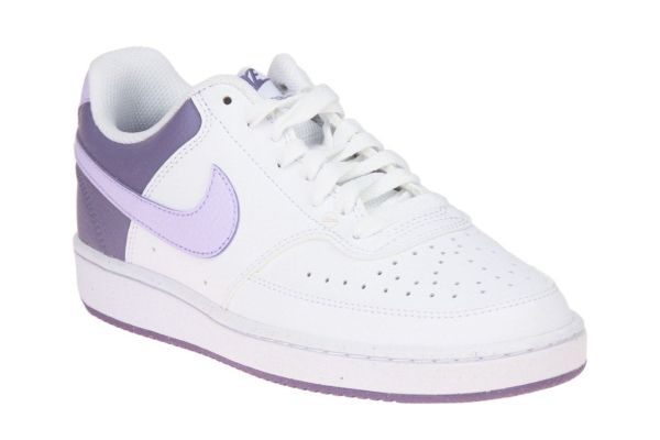 Nike Court Vision Low White- Daybreak Lilac Bloom  (HF4989-100) - Schoenen Caramel (Sint-Job-in-’t-Goor)