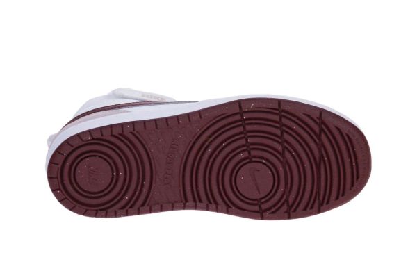 Nike Court Borough Mid White Burgundy 2 PSV  (CD7783-118) - Schoenen Caramel (Sint-Job-in-’t-Goor)