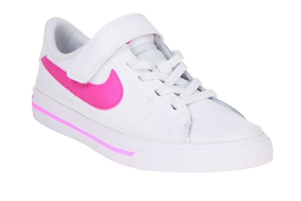 Nike Court Legacy PSV White/Laser Fuchsia  (DA5381-124) - Schoenen Caramel (Sint-Job-in-’t-Goor)