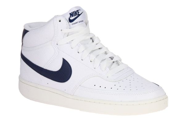 Nike Court Vision Mid White/Midnight Navy  (CD5436-109) - Schoenen Caramel (Sint-Job-in-’t-Goor)