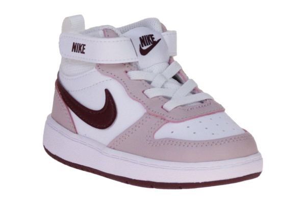 Nike Court Borough Mid TD White/Burgundy  (CD7784-118) - Schoenen Caramel (Sint-Job-in-’t-Goor)