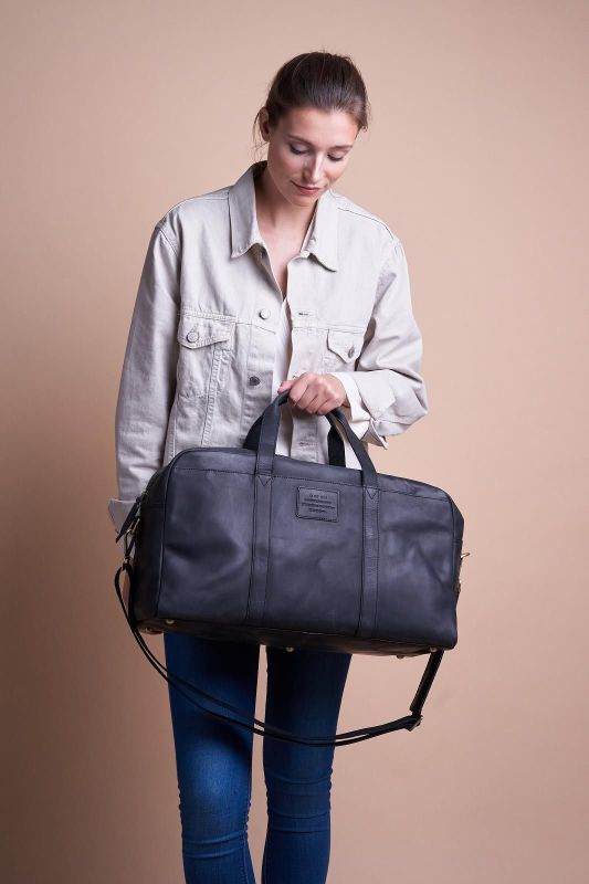 O My Bag Otis Weekender Black Hunter Leather  (OMB-E060C) - Schoenen Caramel (Sint-Job-in-’t-Goor)