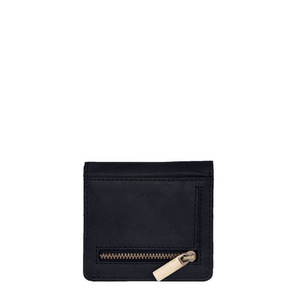 O My Bag Alex Fold Over Wallet Black Classic Leather  (OMB-E070CV) - Schoenen Caramel (Sint-Job-in-’t-Goor)