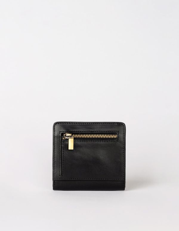O My Bag Alex Fold Over Wallet Black Classic Leather  (OMB-E070CV) - Schoenen Caramel (Sint-Job-in-’t-Goor)