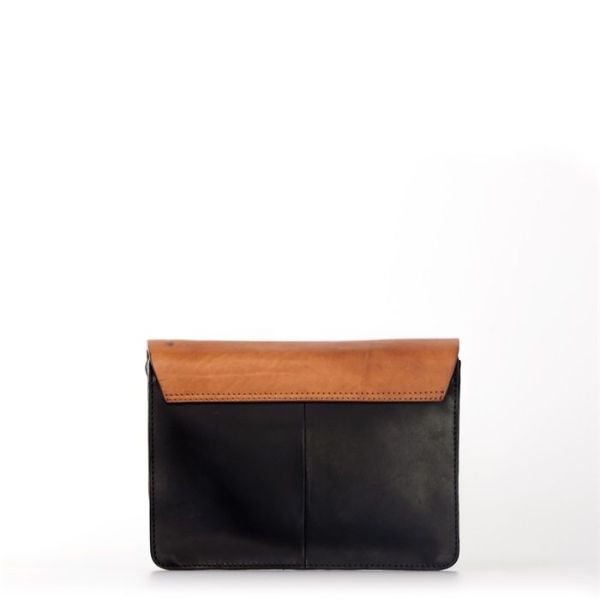 O My Bag Audrey Black & Cognac Classic Leather  (OMB-E076CVBV) - Schoenen Caramel (Sint-Job-in-’t-Goor)