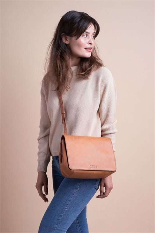 O My Bag The Lucy Cognac Classic Leather  (OMB-E077BV) - Schoenen Caramel (Sint-Job-in-’t-Goor)