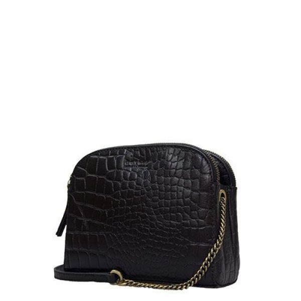 O My Bag Emily Black Croco Classic Leather  (OMB-E0921) - Schoenen Caramel (Sint-Job-in-’t-Goor)