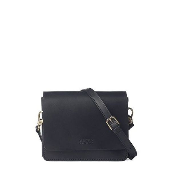 O My Bag Audrey Mini Black Classic Leather-Checkered Strap  (OMB-E100CV2) - Schoenen Caramel (Sint-Job-in-’t-Goor)