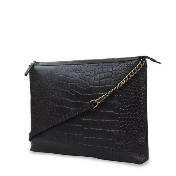 O My Bag Scarlet Black Classic Croco Leather  (OMB-E108I) - Schoenen Caramel (Sint-Job-in-’t-Goor)