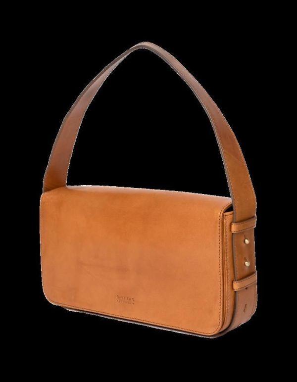 O My Bag Gina Baguette Cognac Classic Leather  (OMB-E154BV) - Schoenen Caramel (Sint-Job-in-’t-Goor)