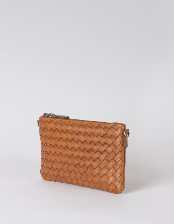 O My Bag Lexi Cognac Woven Classic Leather  (OMB-E167BVW) - Schoenen Caramel (Sint-Job-in-’t-Goor)