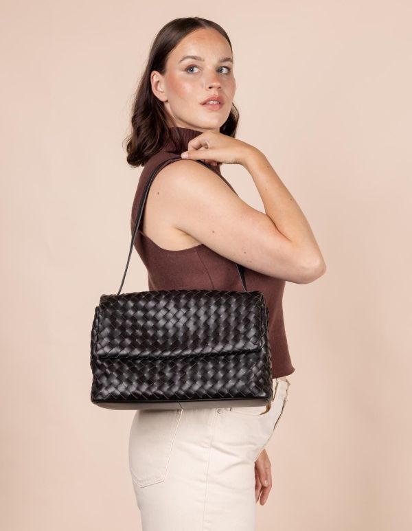 O My Bag Kenzie Woven Classic Leather Black  (OMB-E170CVW) - Schoenen Caramel (Sint-Job-in-’t-Goor)