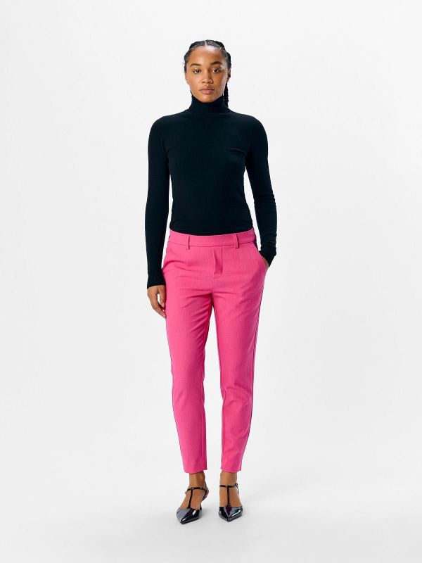 Object Lisa Slim Pant Raspberry Sorbet Melange  (23029728-raspberry sorbet) - Schoenen Caramel (Sint-Job-in-’t-Goor)