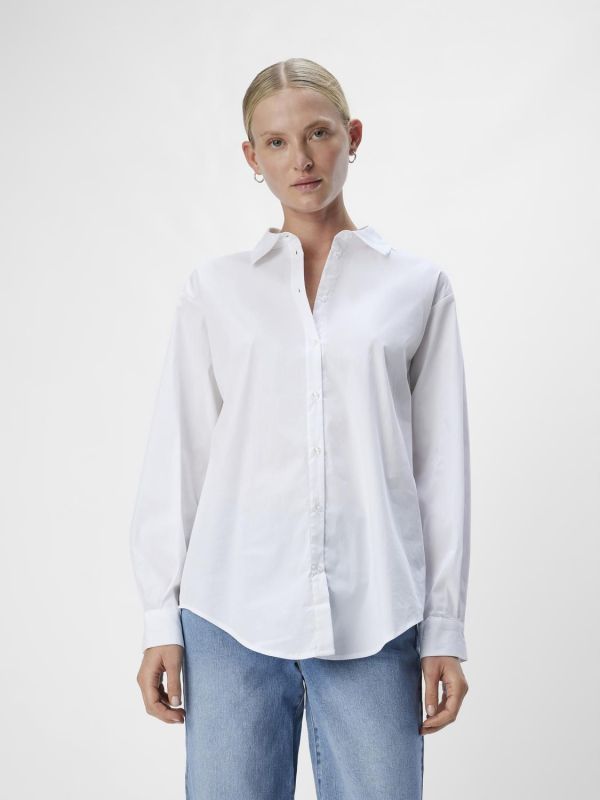 Object Tutta LO L/S Shirt White  (23044666-white ) - Schoenen Caramel (Sint-Job-in-’t-Goor)