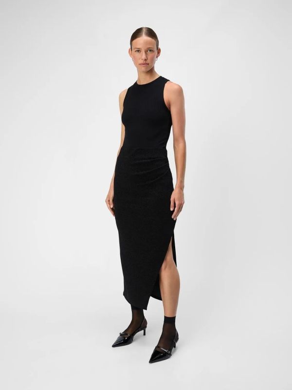 Object Filipa Slim Long Skirt Black  (23045328 black) - Schoenen Caramel (Sint-Job-in-’t-Goor)