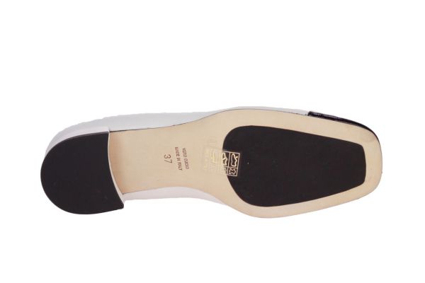 Odare Sebastian Offwhite-Zwarte Ballerina Met Hakje  (SEBASTIAN OFFWHITE/NERO) - Schoenen Caramel (Sint-Job-in-’t-Goor)