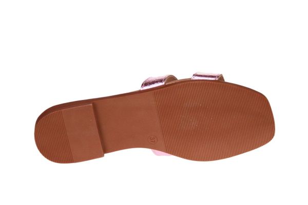 Oh! My Sandals Roze Metallic Slipper  (5321-PINK) - Schoenen Caramel (Sint-Job-in-’t-Goor)