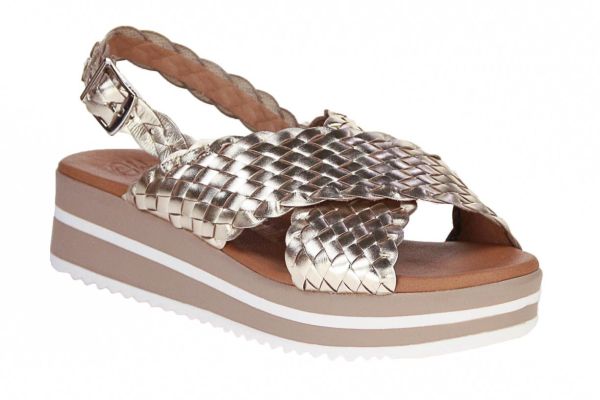 Oh My Sandals Sandaal Goud  (5492-CHAMPAGNE) - Schoenen Caramel (Sint-Job-in-’t-Goor)