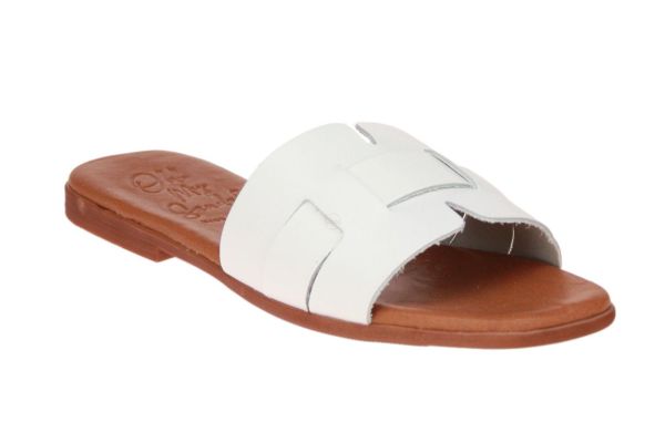 Oh My Sandals Slipper Wit  (5550-BLANCO) - Schoenen Caramel (Sint-Job-in-’t-Goor)