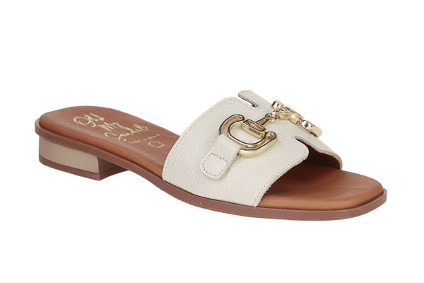 Oh My Sandals Beige Slipper  (5592-HIELO) - Schoenen Caramel (Sint-Job-in-’t-Goor)