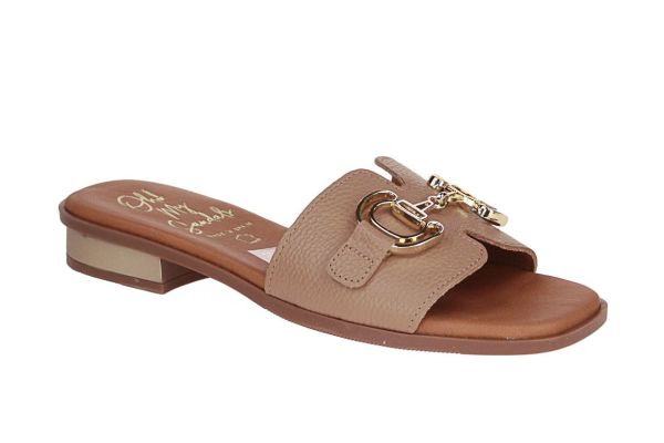 Oh My Sandals Taupe Slipper  (5592-TAUPE) - Schoenen Caramel (Sint-Job-in-’t-Goor)