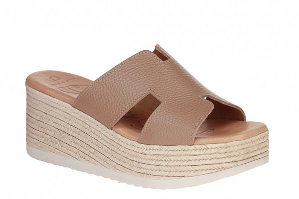 Oh My Sandals Slipper Taupe Sleehak  (5710-TAUPE) - Schoenen Caramel (Sint-Job-in-’t-Goor)