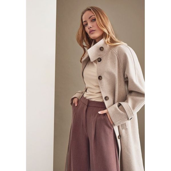 Peppercorn Charlene Coat Fog Sand Melange  (PC8004-2206M) - Schoenen Caramel (Sint-Job-in-’t-Goor)